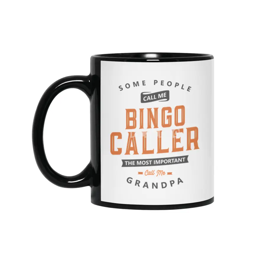 Bingo Caller Funny Job Title Profession Birthday Worker Siyah Kupa