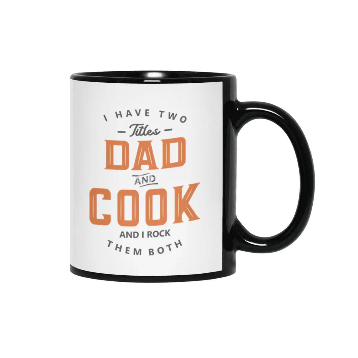 Dad and Cook Funny Job Title Profession Birthday Worker Siyah Kupa