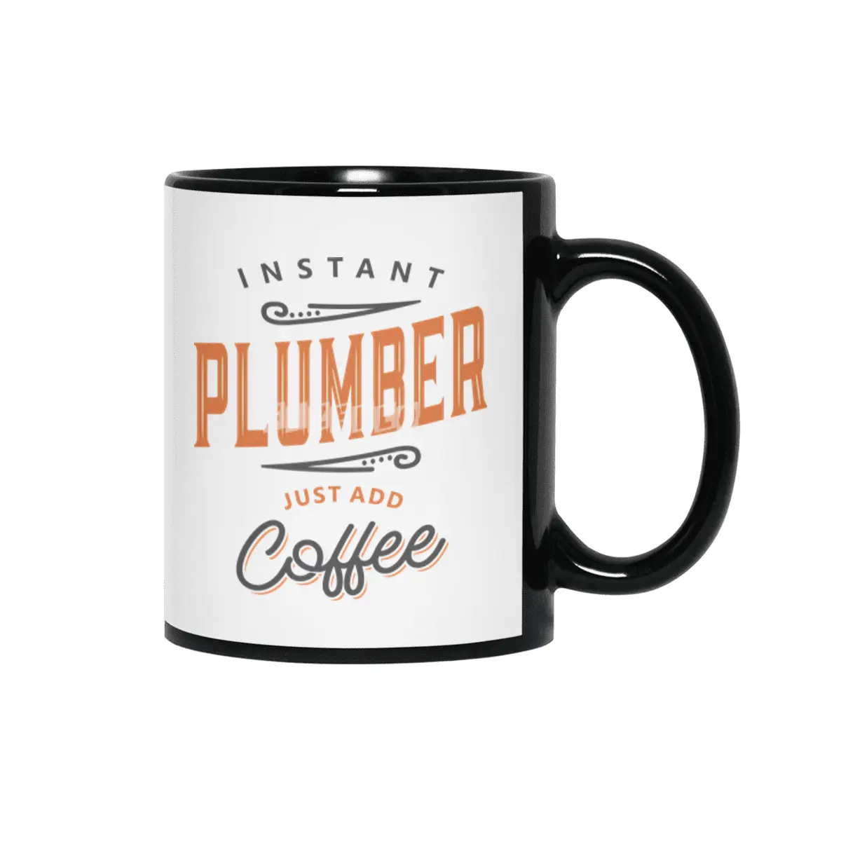 Plumber Funny Job Title Profession Birthday Worker Siyah Kupa