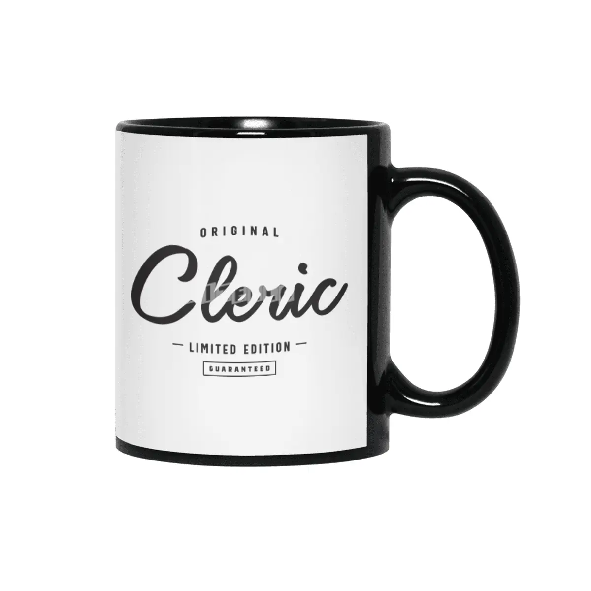 Cleric Funny Job Title Profession Birthday Worker Siyah Kupa