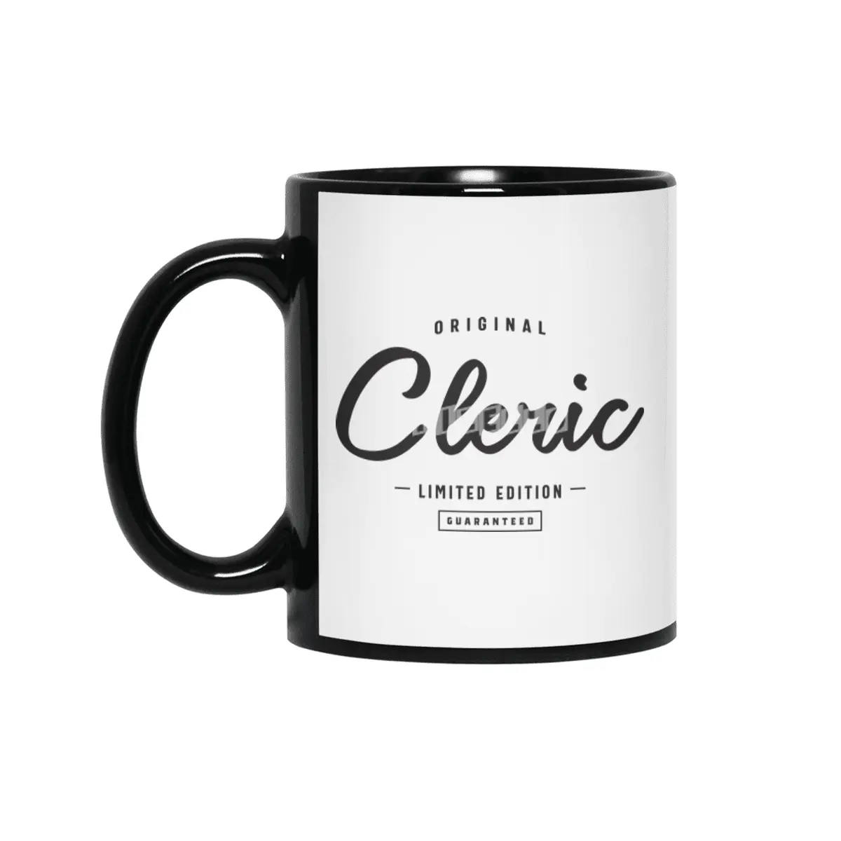 Cleric Funny Job Title Profession Birthday Worker Siyah Kupa