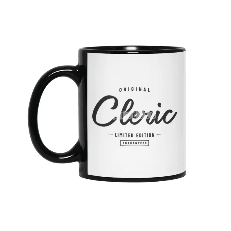 Cleric Funny Job Title Profession Birthday Worker Siyah Kupa