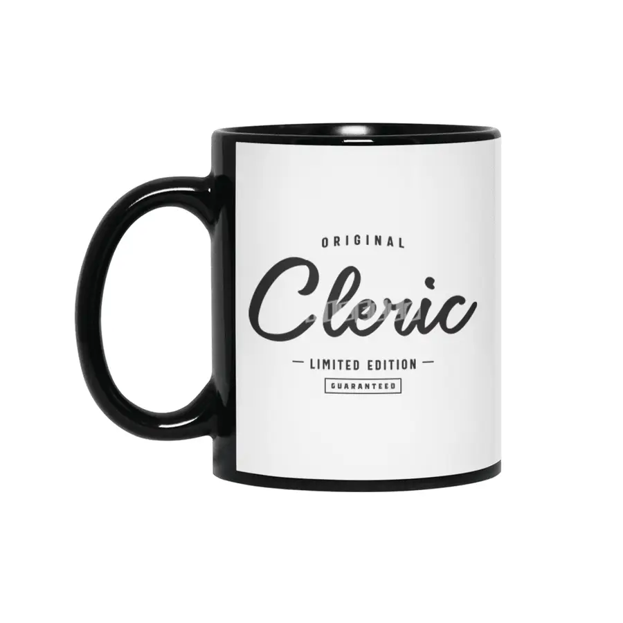 Cleric Funny Job Title Profession Birthday Worker Siyah Kupa