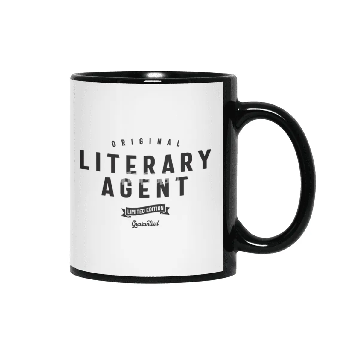 Literary Agent Funny Job Title Profession Birthday Worker Siyah Kupa
