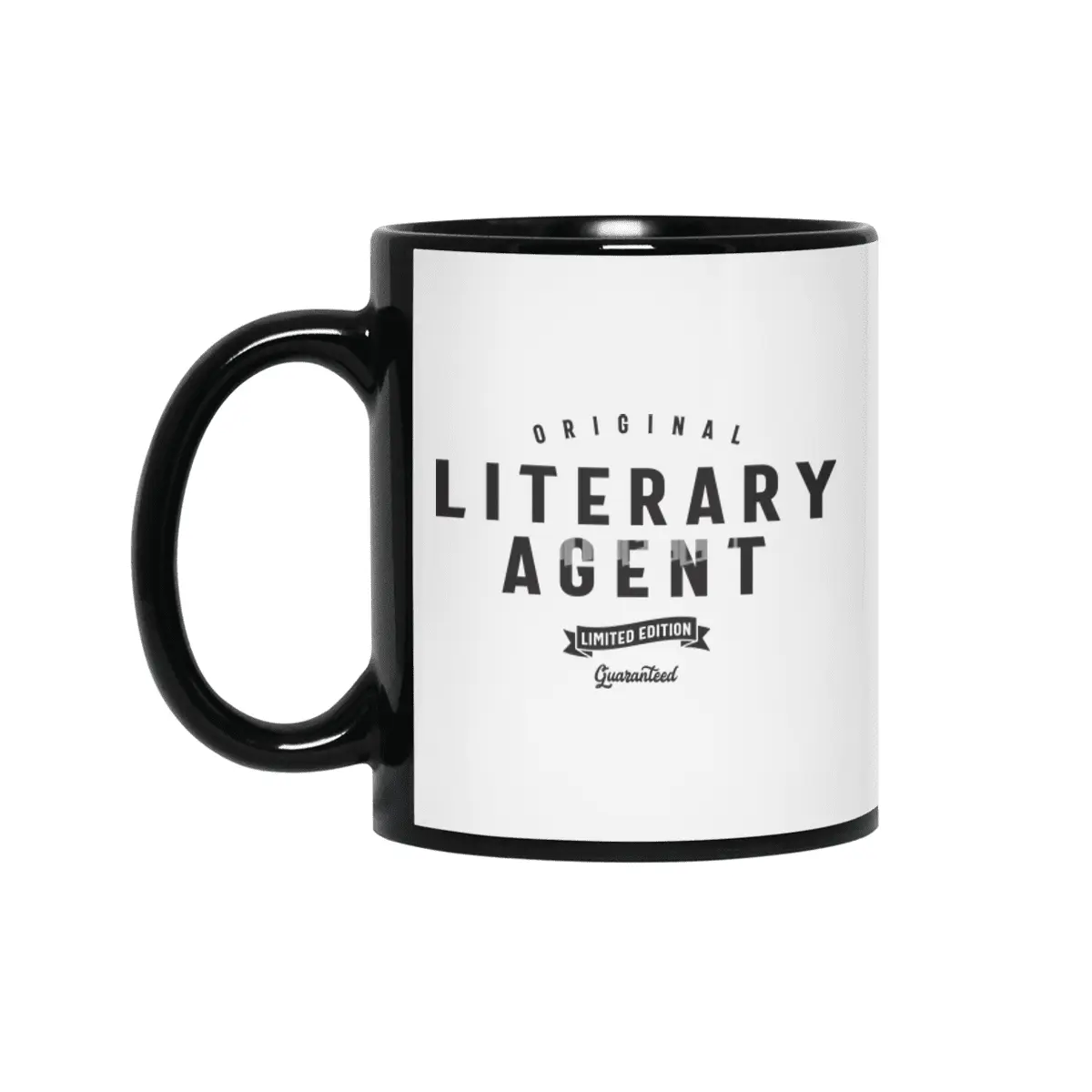 Literary Agent Funny Job Title Profession Birthday Worker Siyah Kupa