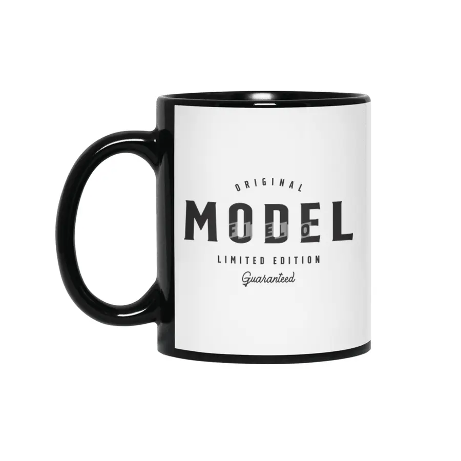 Model Funny Job Title Profession Birthday Worker Siyah Kupa