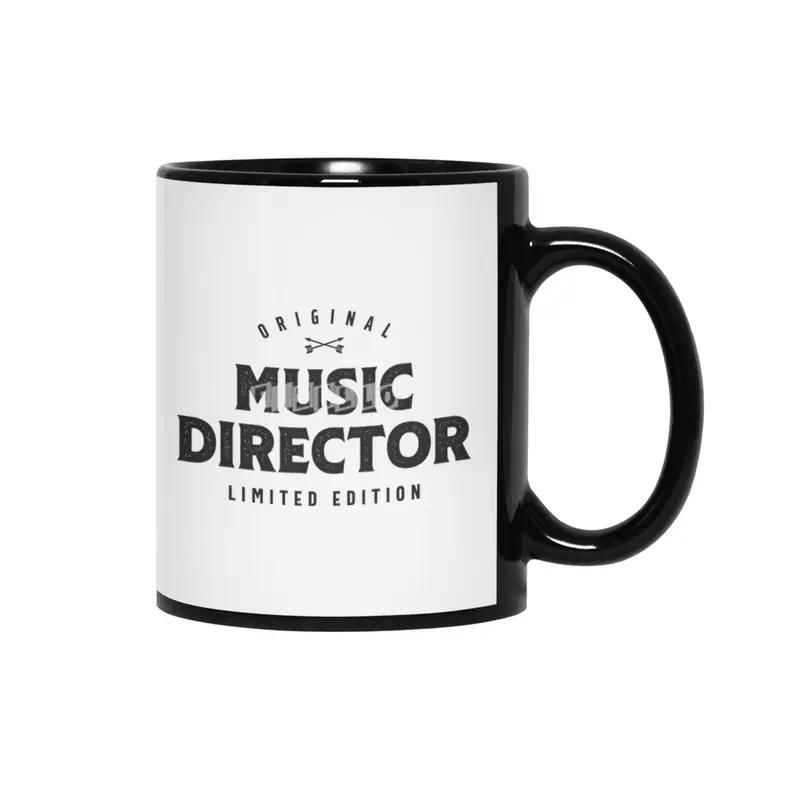 Music Director Funny Job Title Profession Birthday Worker Siyah Kupa