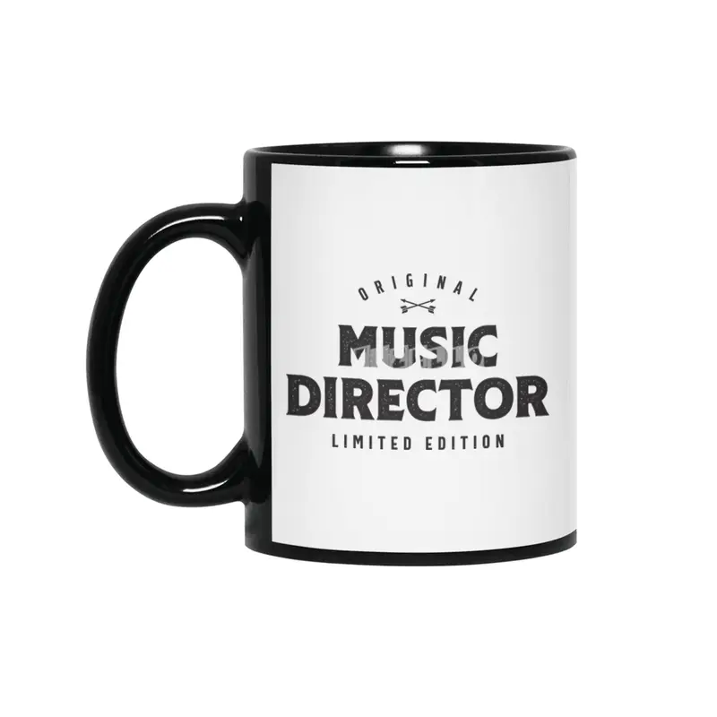Music Director Funny Job Title Profession Birthday Worker Siyah Kupa