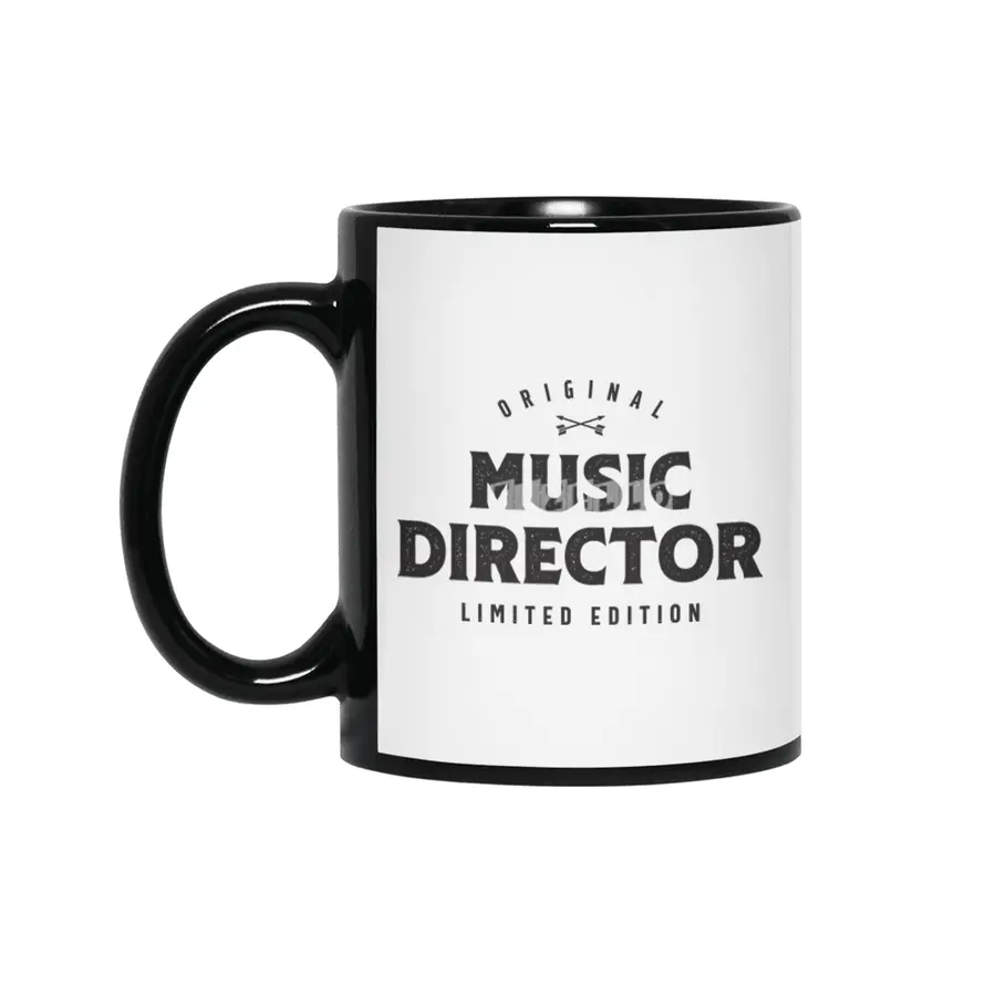 Music Director Funny Job Title Profession Birthday Worker Siyah Kupa
