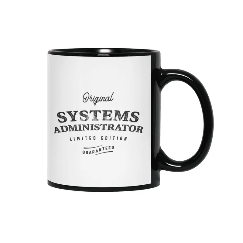 Systems Administrator Funny Job Title Profession Birthday Worker Siyah Kupa