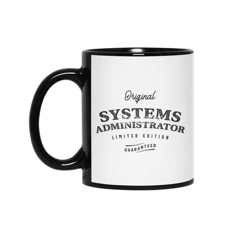 Systems Administrator Funny Job Title Profession Birthday Worker Siyah Kupa