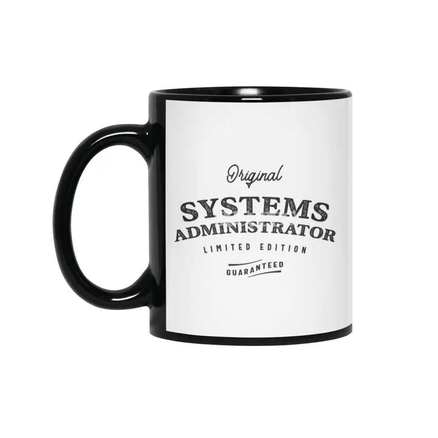 Systems Administrator Funny Job Title Profession Birthday Worker Siyah Kupa