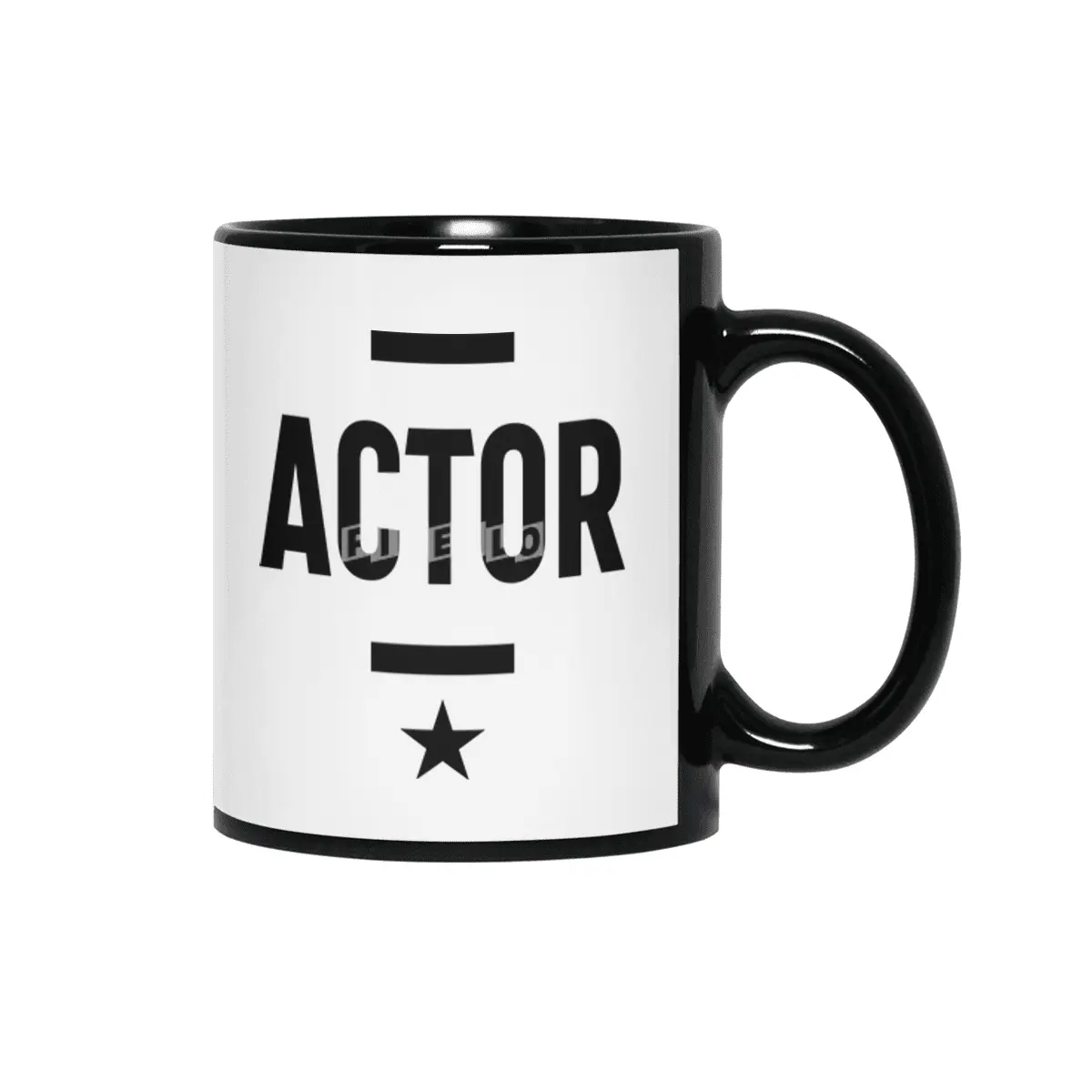 Actor Job Title Gift Siyah Kupa