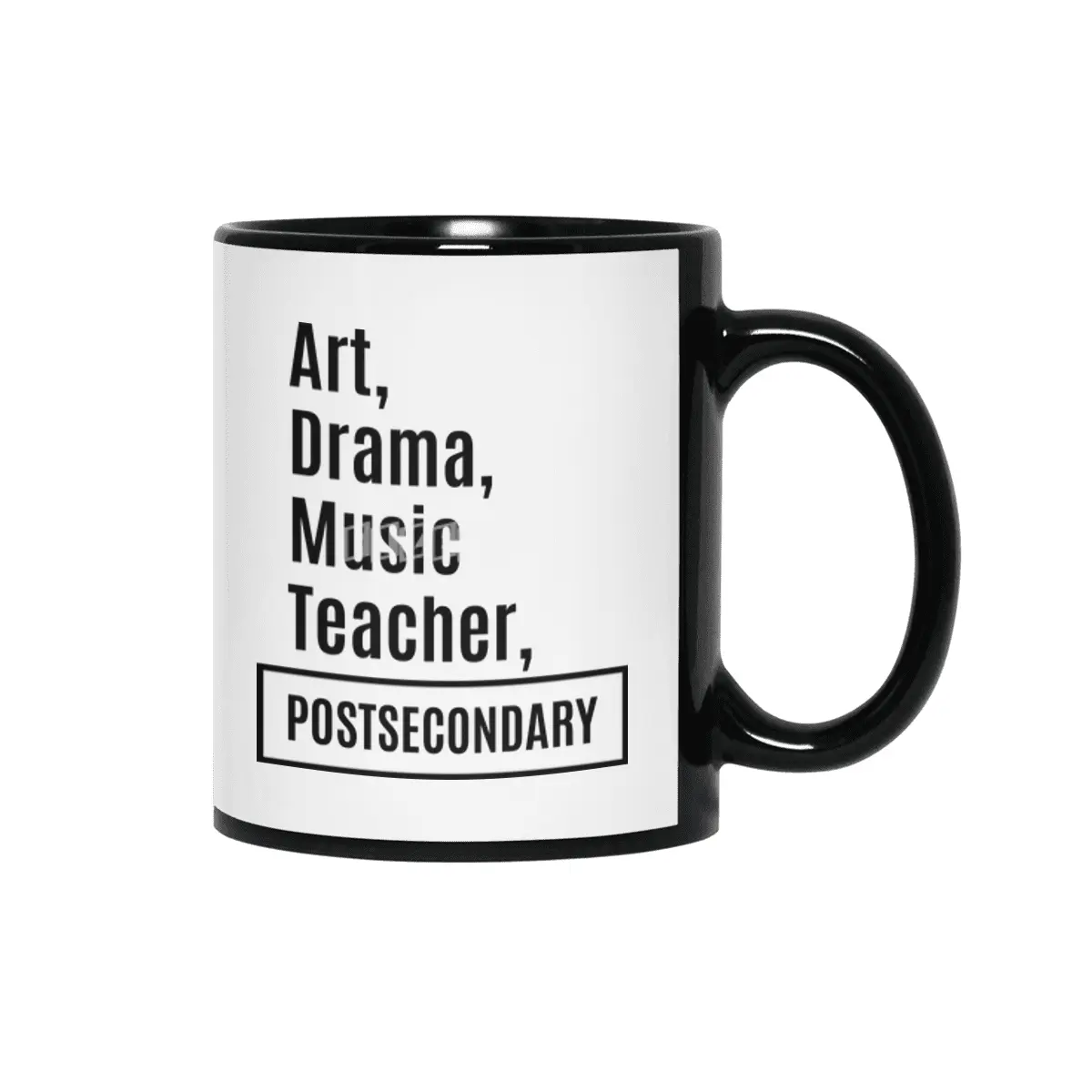 Art, Drama, Music Teacher Job Title Gift Siyah Kupa