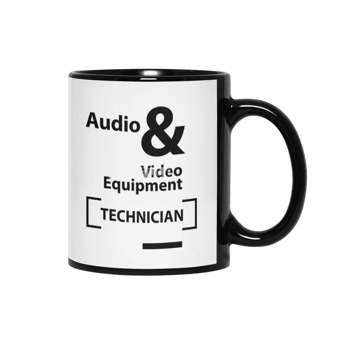 Audio & Video Equipment Technician Job Title Gift Siyah Kupa