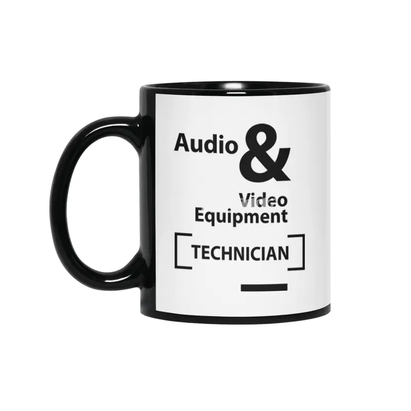 Audio & Video Equipment Technician Job Title Gift Siyah Kupa