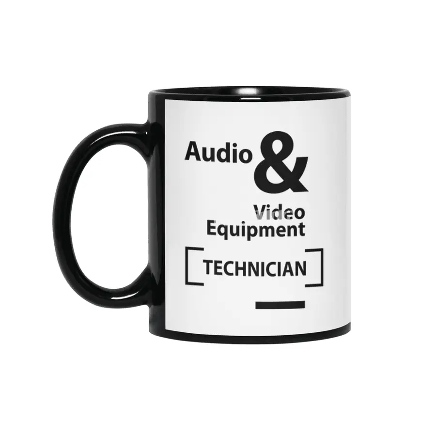 Audio & Video Equipment Technician Job Title Gift Siyah Kupa