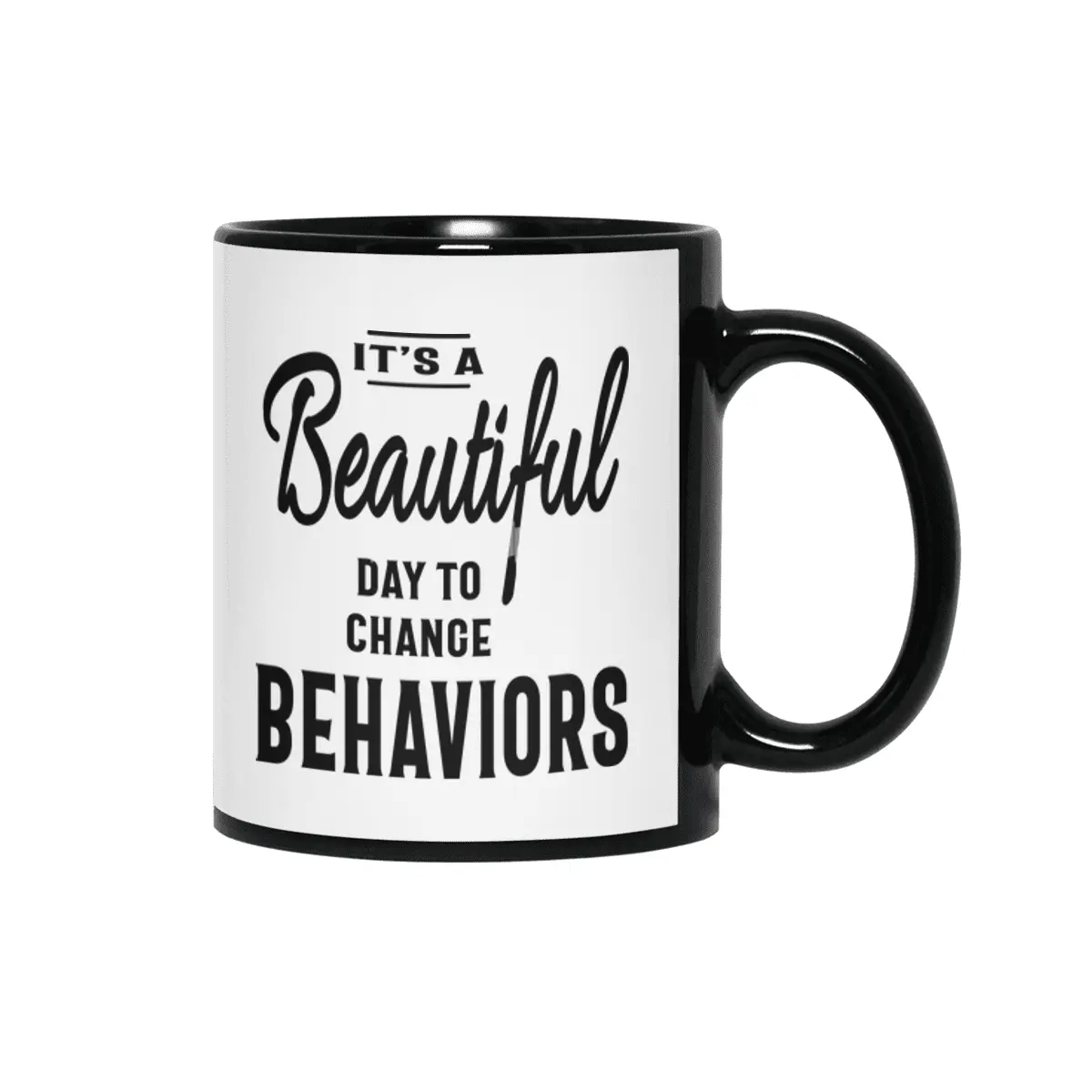 Beautiful Behaviors Job Title Gift Siyah Kupa