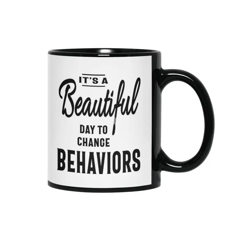 Beautiful Behaviors Job Title Gift Siyah Kupa