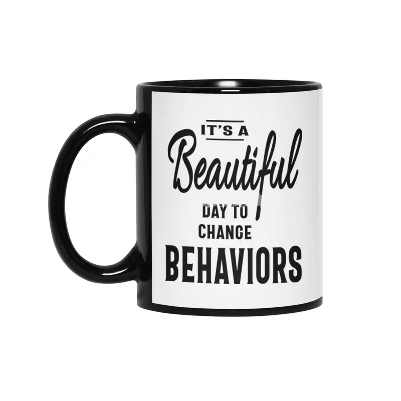 Beautiful Behaviors Job Title Gift Siyah Kupa