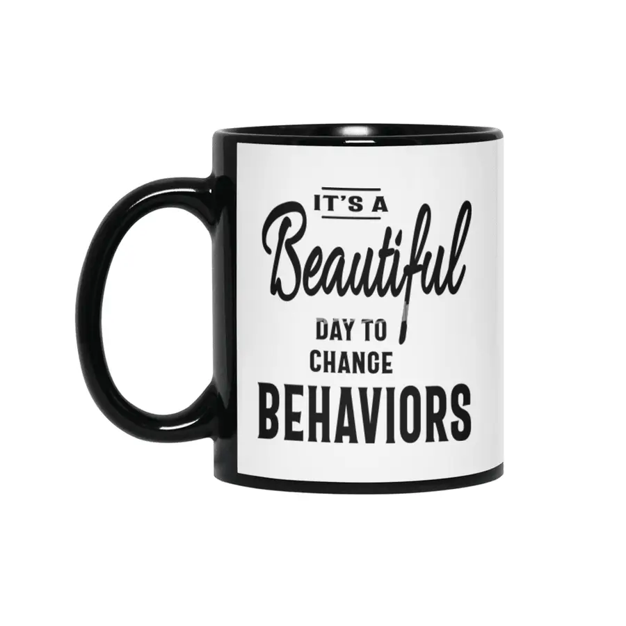 Beautiful Behaviors Job Title Gift Siyah Kupa
