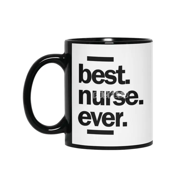 Best Nurse Ever Job Title Men Women Gift Siyah Kupa