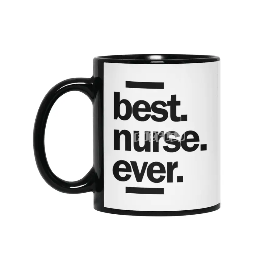 Best Nurse Ever Job Title Men Women Gift Siyah Kupa
