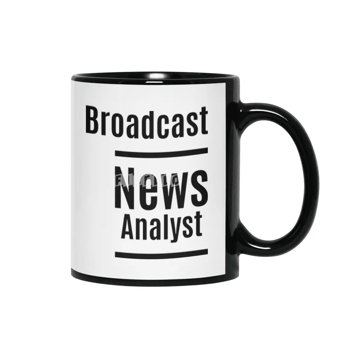 Broadcast News Analyst Job Title Gift Siyah Kupa