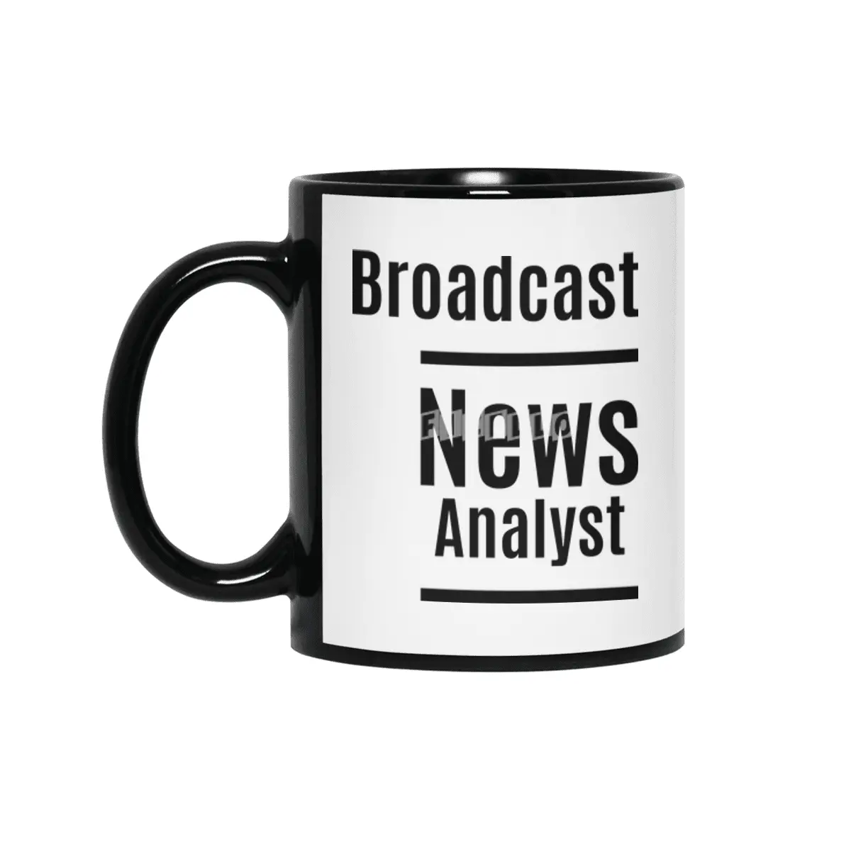 Broadcast News Analyst Job Title Gift Siyah Kupa