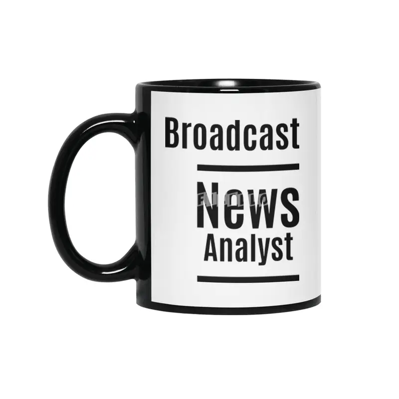 Broadcast News Analyst Job Title Gift Siyah Kupa