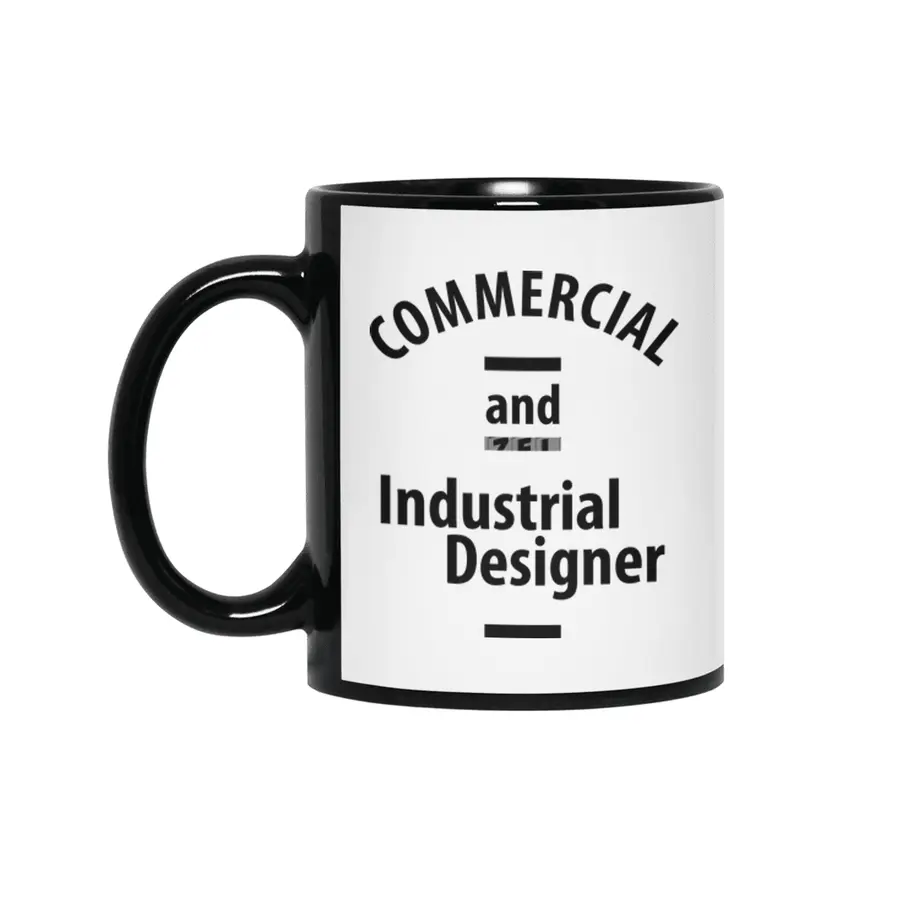 Commercial and Industrial Designer Job Title Gift Siyah Kupa