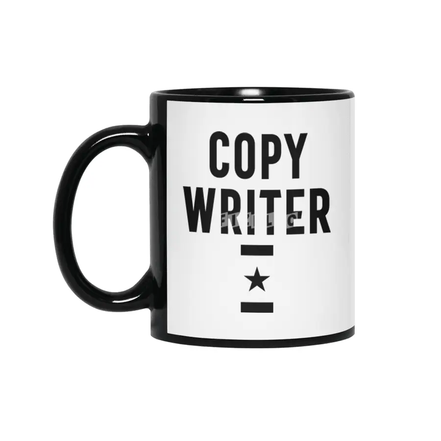 Copy Writer Job Title Gift Siyah Kupa