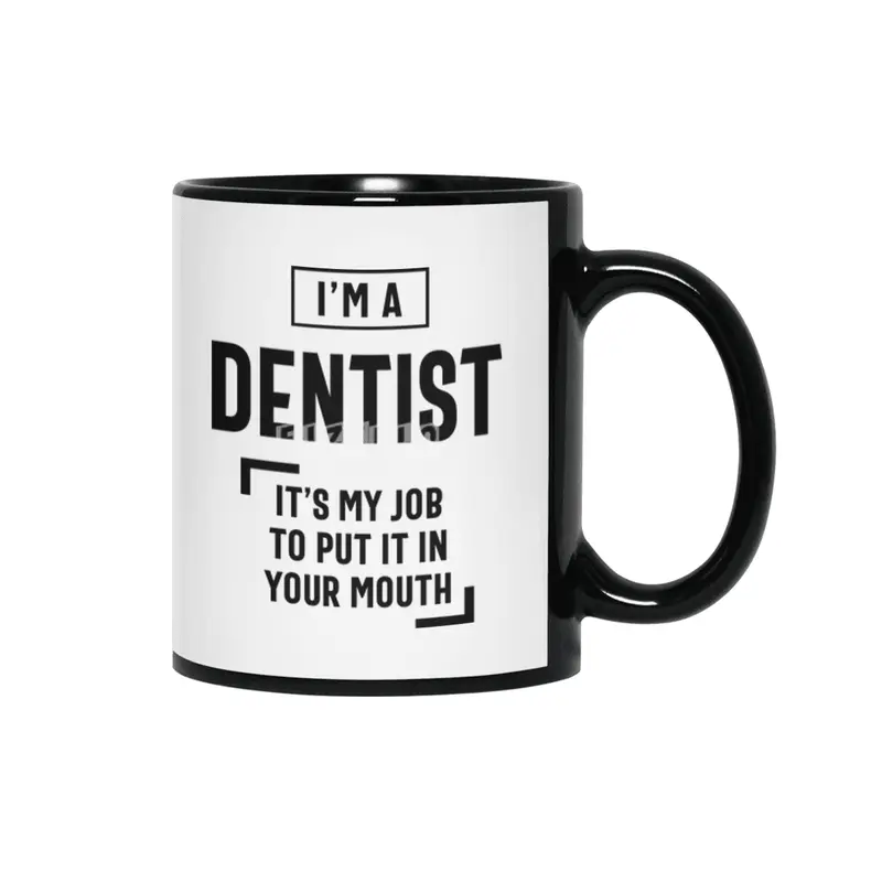 Dentist Job Title Men Women Gift Siyah Kupa