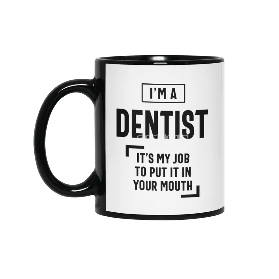 Dentist Job Title Men Women Gift Siyah Kupa