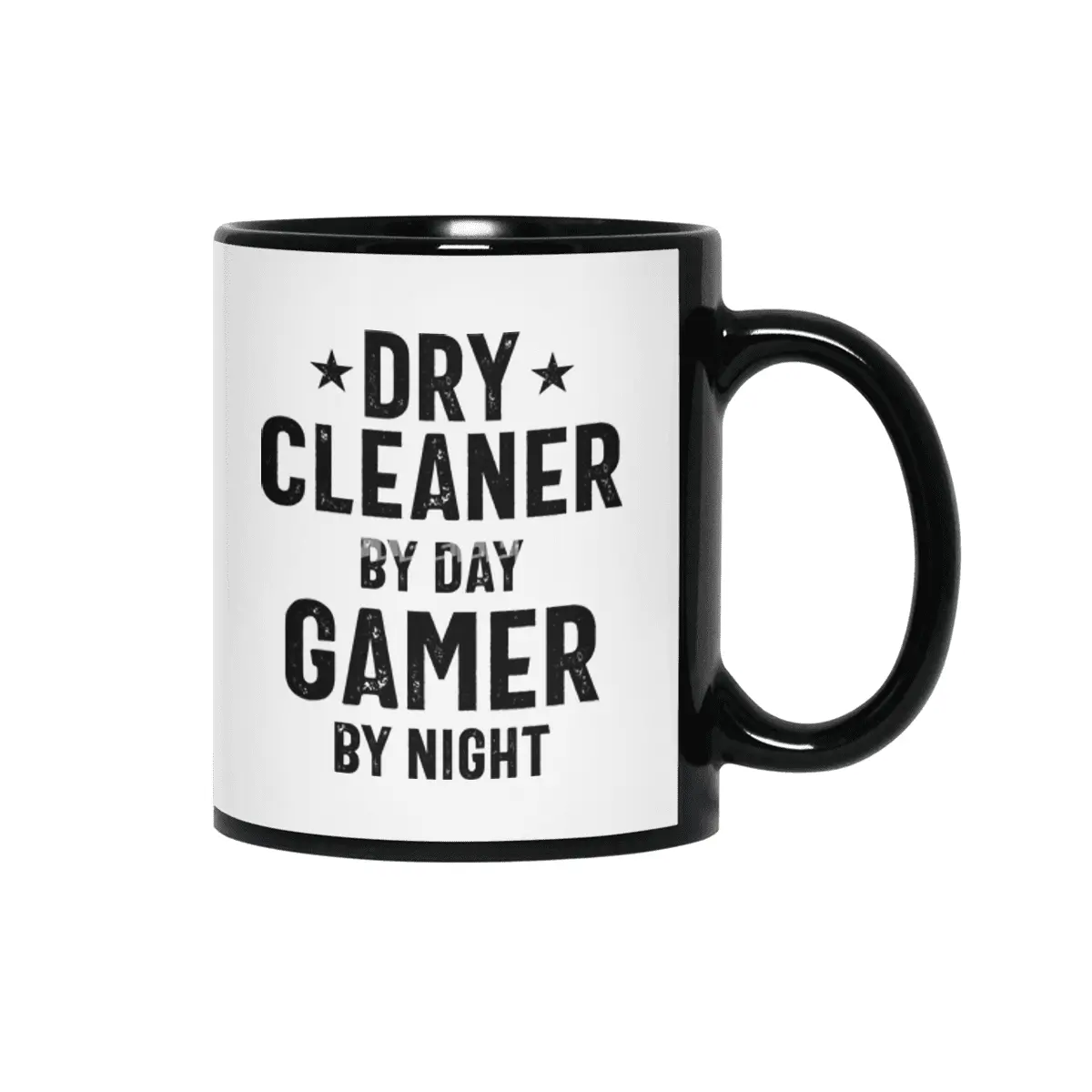 Dry Cleaner By Day Gamer By Night - Job Title Gift Siyah Kupa