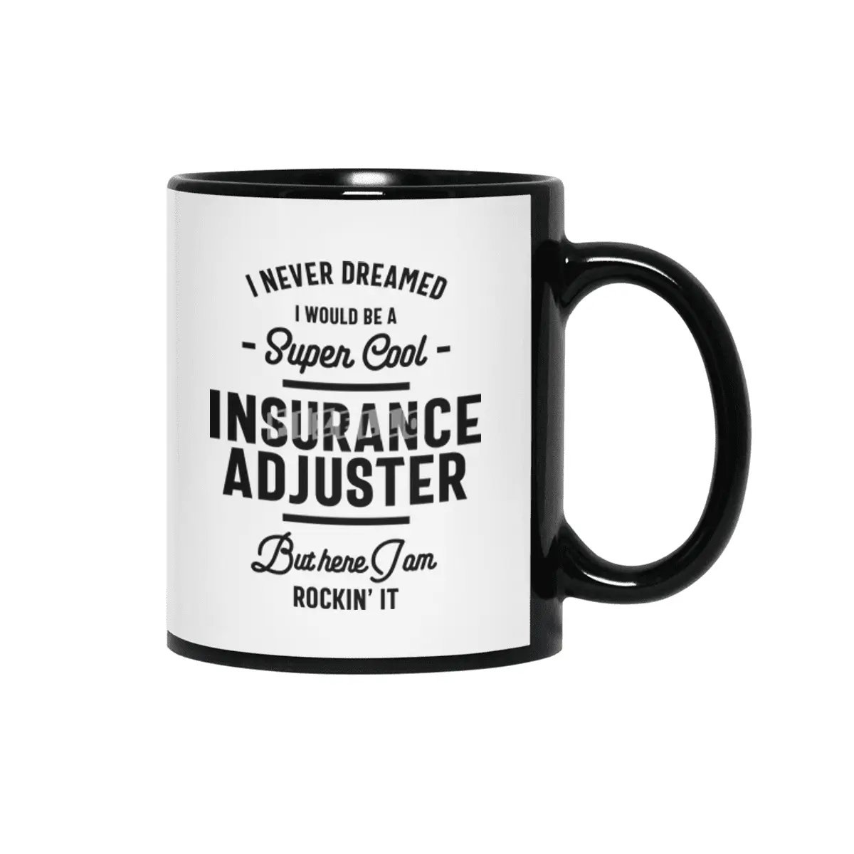 Insurance Adjuster Work Job Title Gift Siyah Kupa