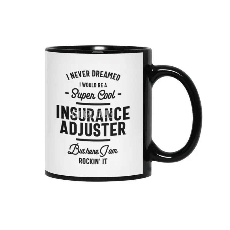 Insurance Adjuster Work Job Title Gift Siyah Kupa