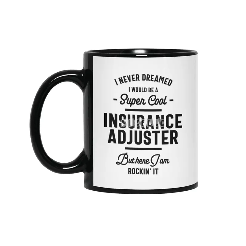 Insurance Adjuster Work Job Title Gift Siyah Kupa