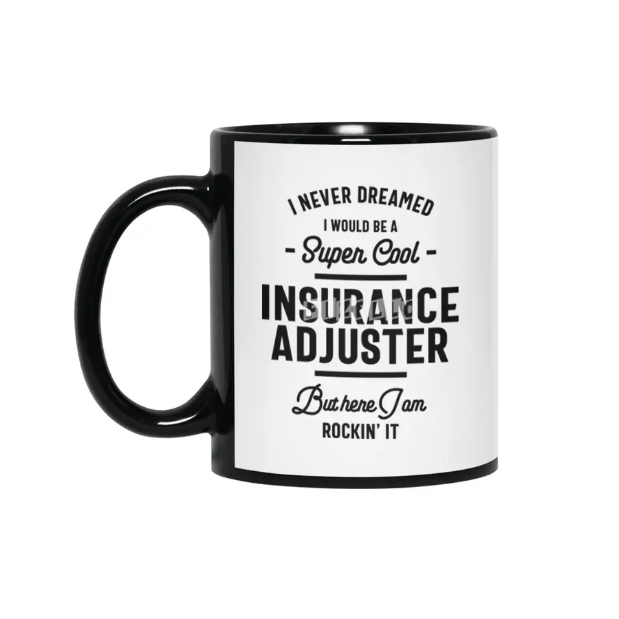 Insurance Adjuster Work Job Title Gift Siyah Kupa