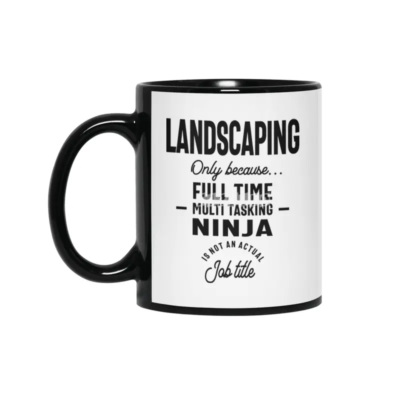 Landscaping Job Title Gift Siyah Kupa