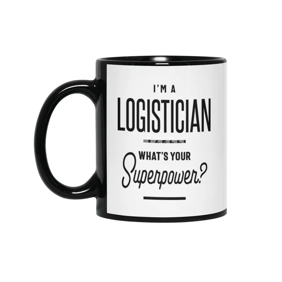 Logistician Job Title Gift Siyah Kupa
