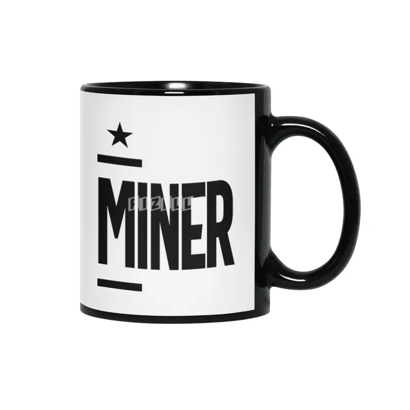 Miner Work Job Title Gift Siyah Kupa