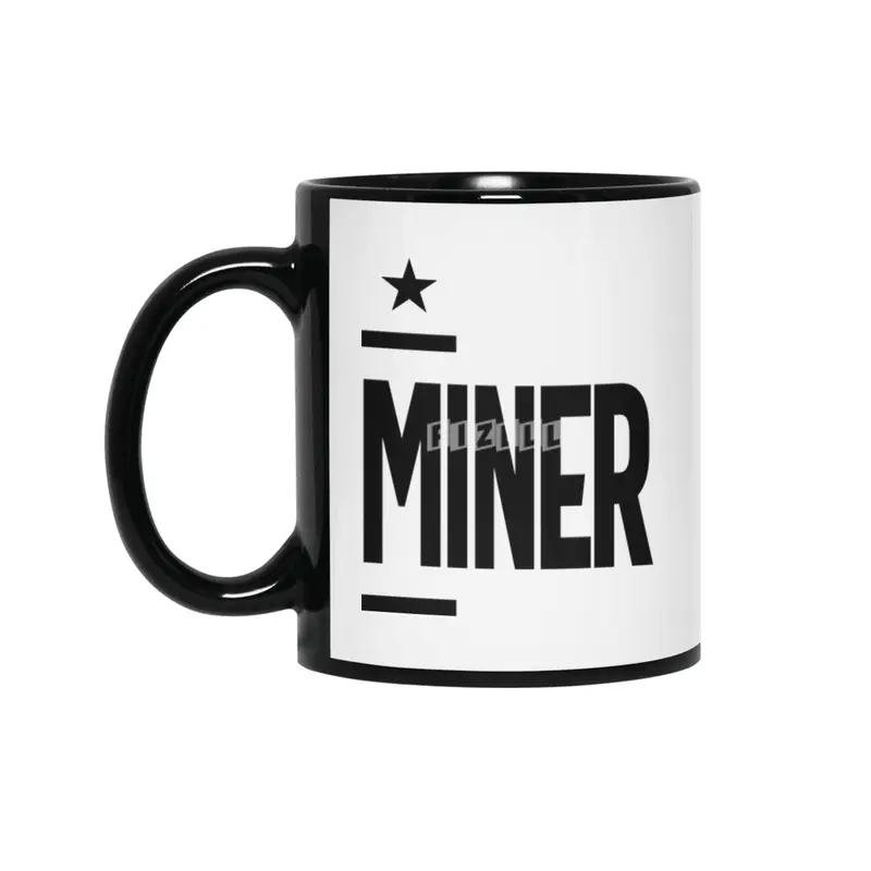 Miner Work Job Title Gift Siyah Kupa