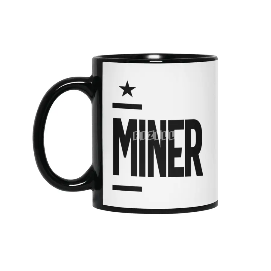 Miner Work Job Title Gift Siyah Kupa
