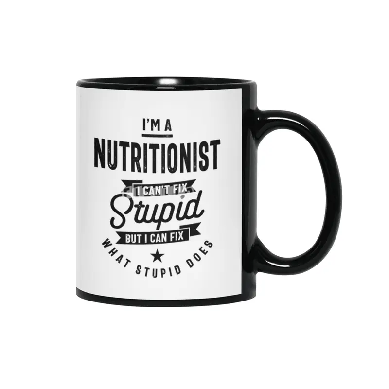 Nutritionist Job Title Gift Siyah Kupa