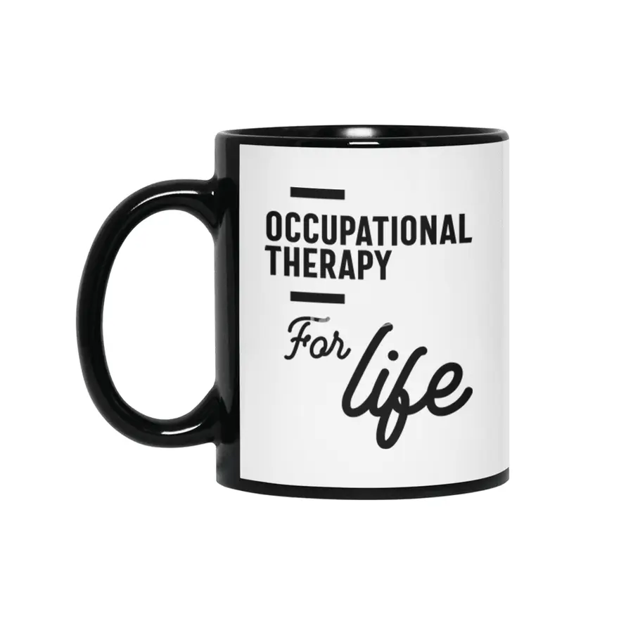 Occupational Therapy Work Job Title Gift Siyah Kupa