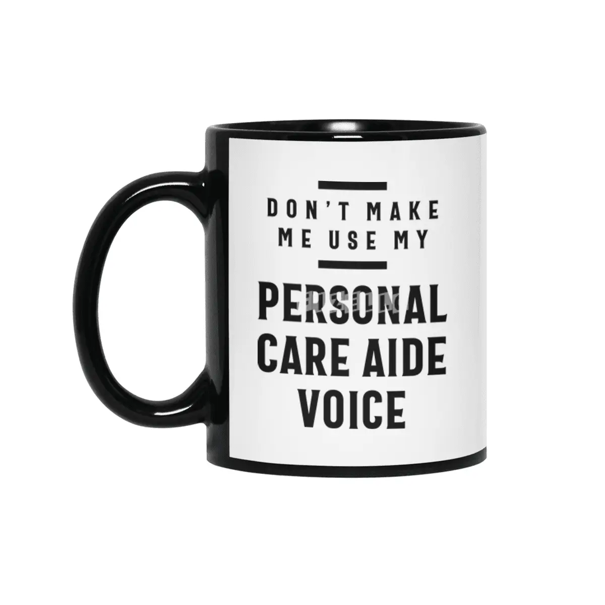 Personal Care AIDE Voice Job Title Gift Siyah Kupa
