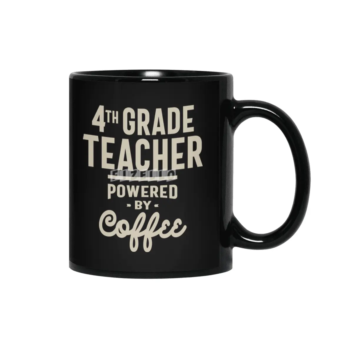 4th Grade Teacher Gift Funny Job Title Profession Occupation Siyah Kupa