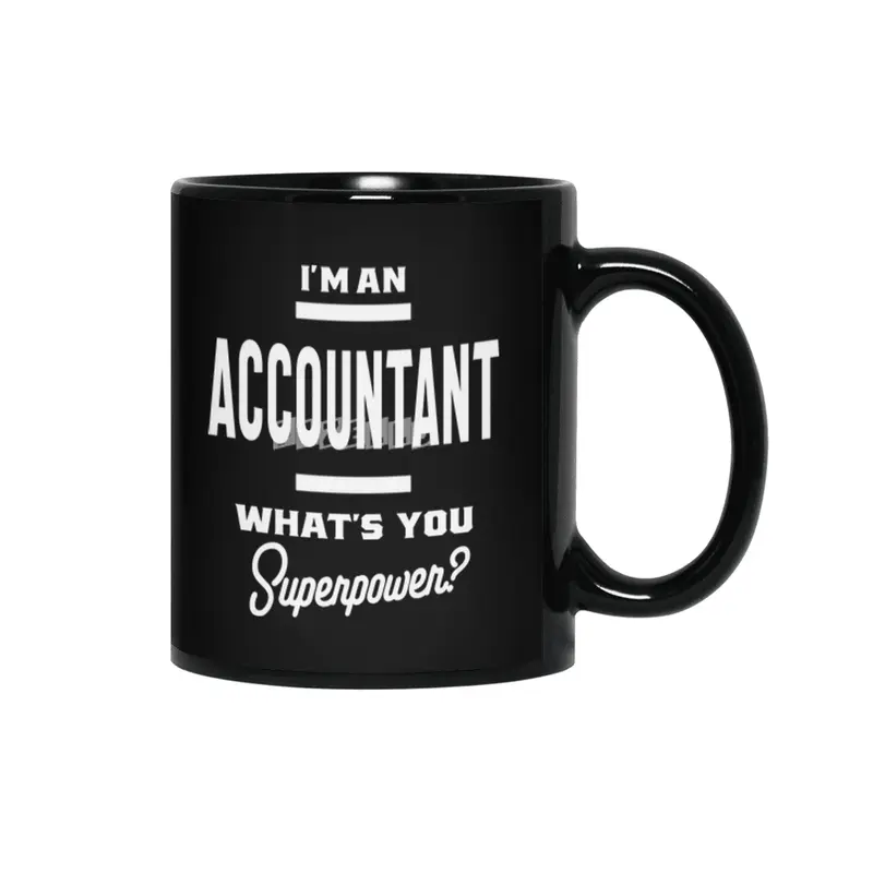 Accountant Work Job Title Gift Siyah Kupa