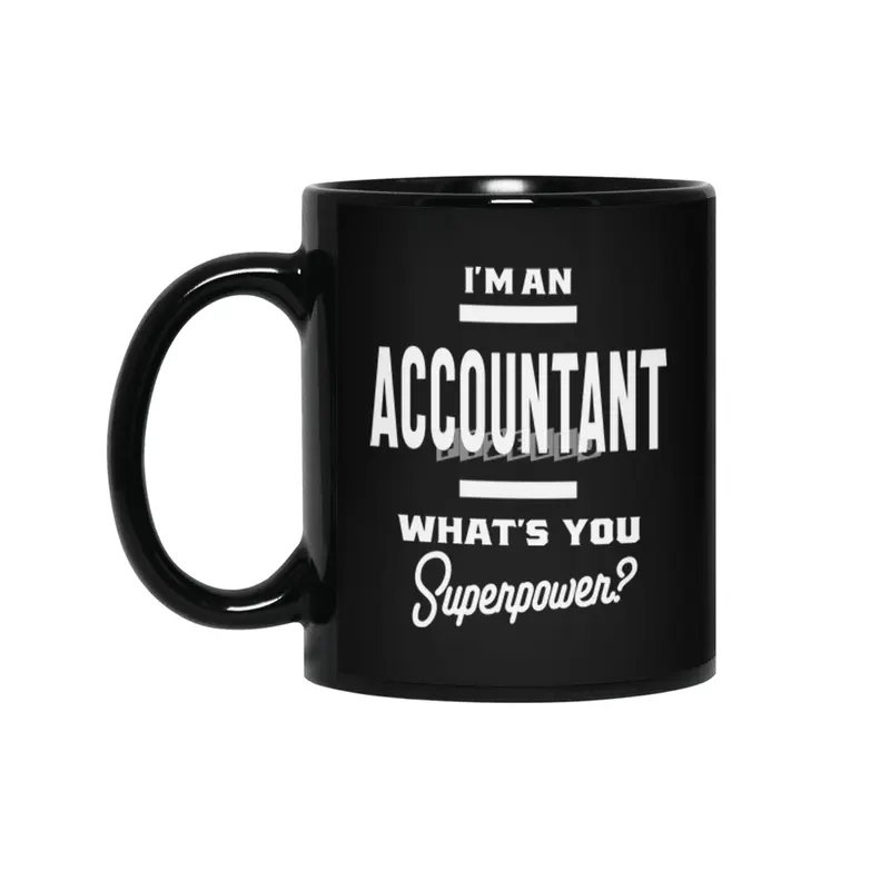 Accountant Work Job Title Gift Siyah Kupa